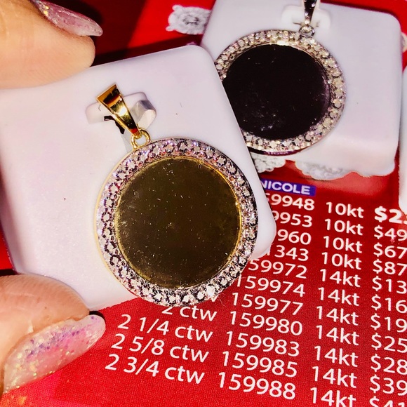 Real diamond picture memory charm pendant NOT CZ! - Picture 6 of 17